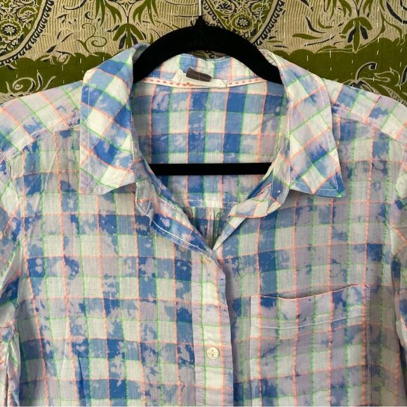Pilcro x Anthropologie The Cate Tie-Dye Button Down Top Size Medium - Picture 3 of 16